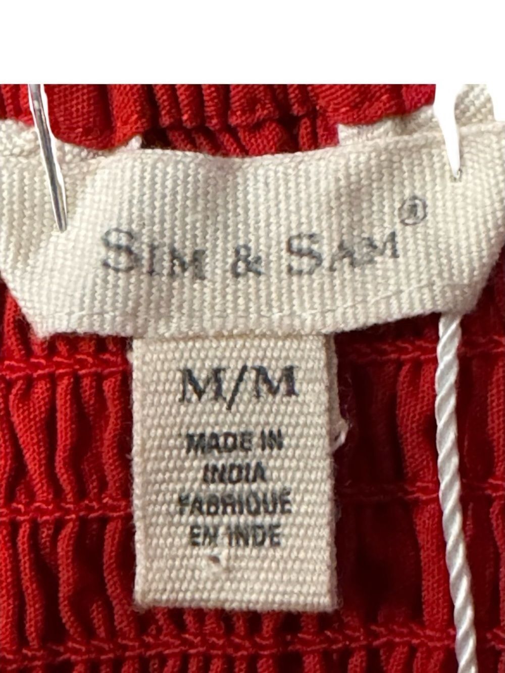 NWT Top – Size Medium Sim & Sam Red Eyelet Peplum Halter Top - Picture 3 of 5